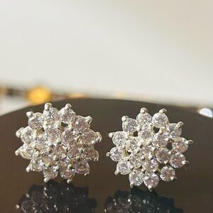 Pure silver earrings